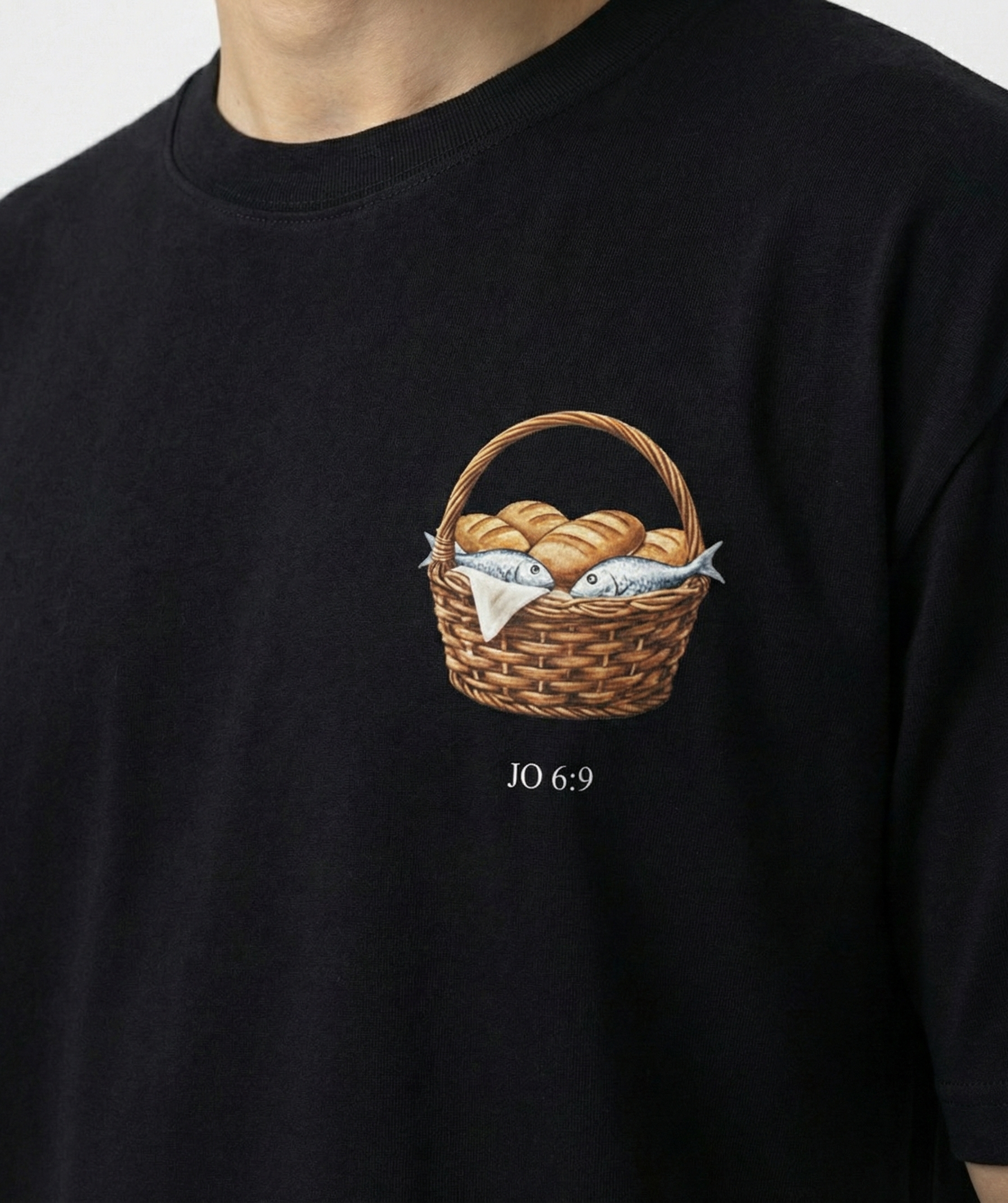 Camisa Oversized Premium Passagens Pão e Peixe - Jo 6:9