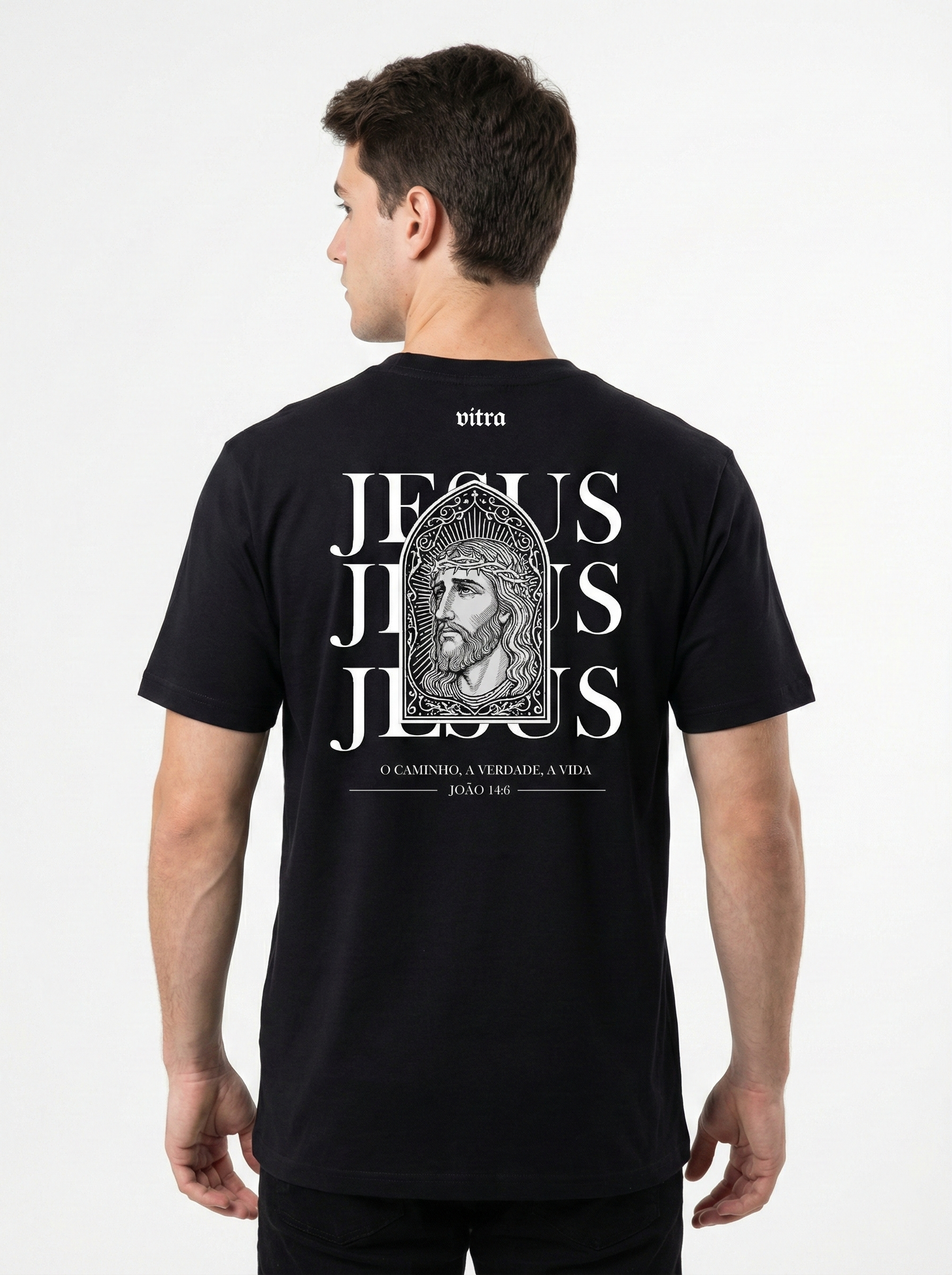Camiseta Premium Vitral - Jesus Cristo