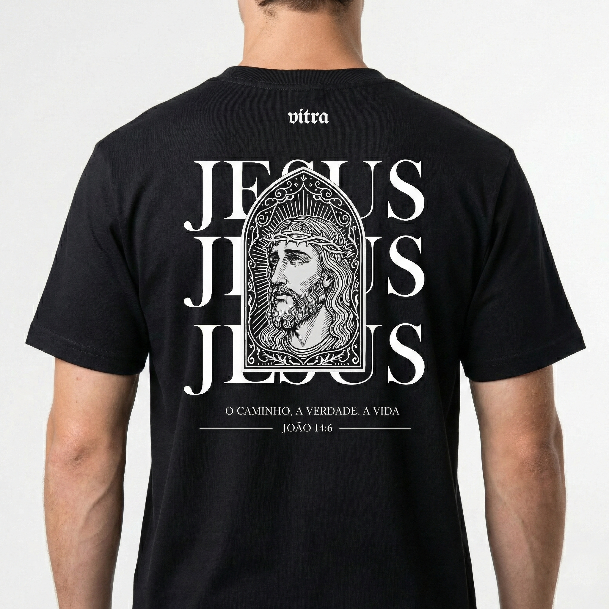 Camiseta Premium Vitral - Jesus Cristo