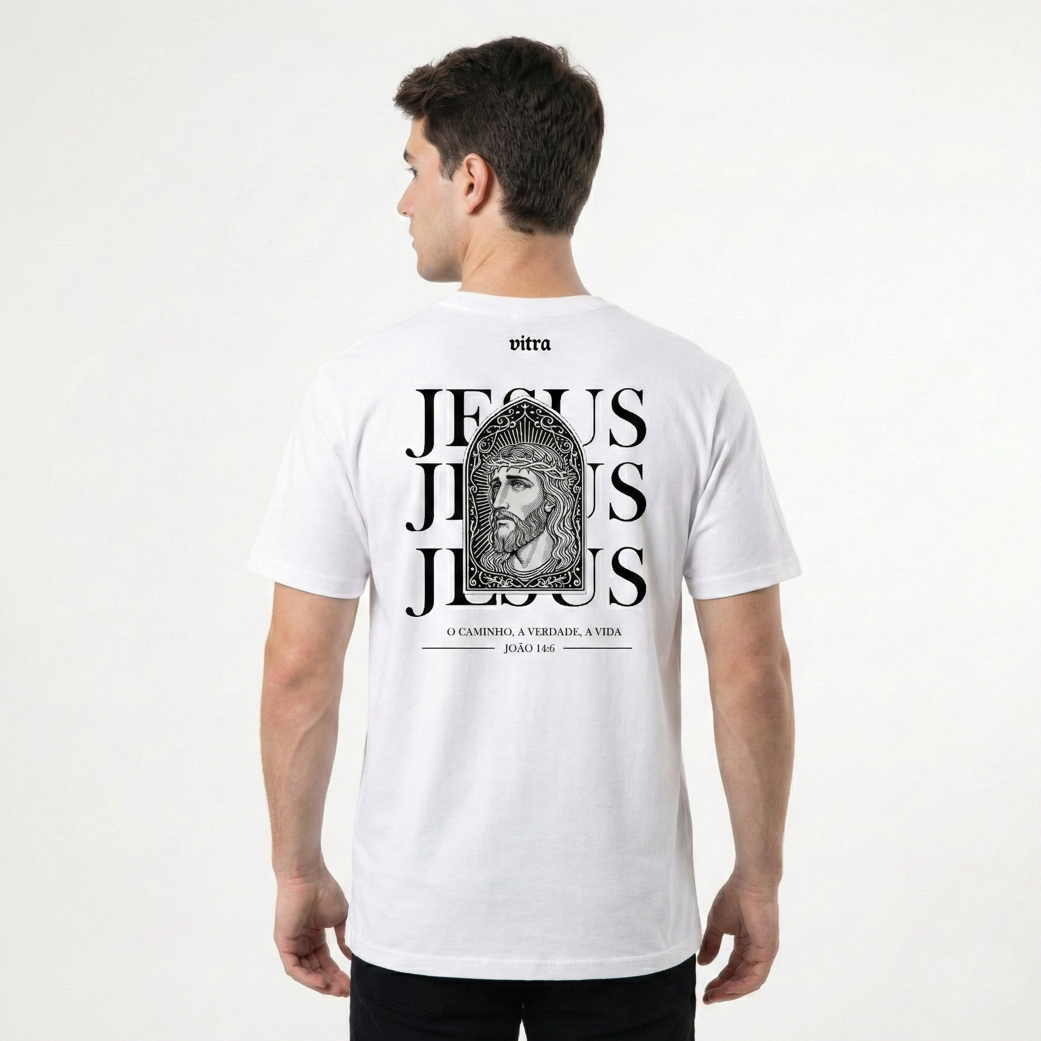 Camiseta Premium Vitral - Jesus Cristo