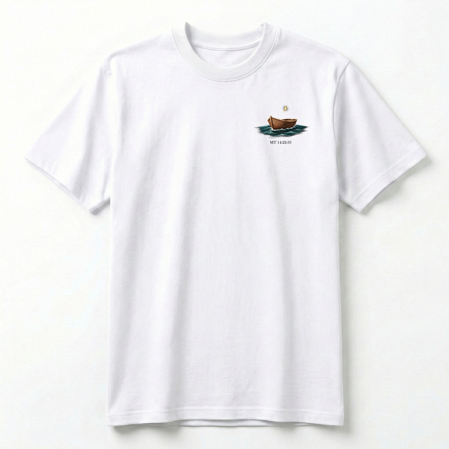 Camiseta Premium Passagens Sob as Águas - Mt 14:22-23