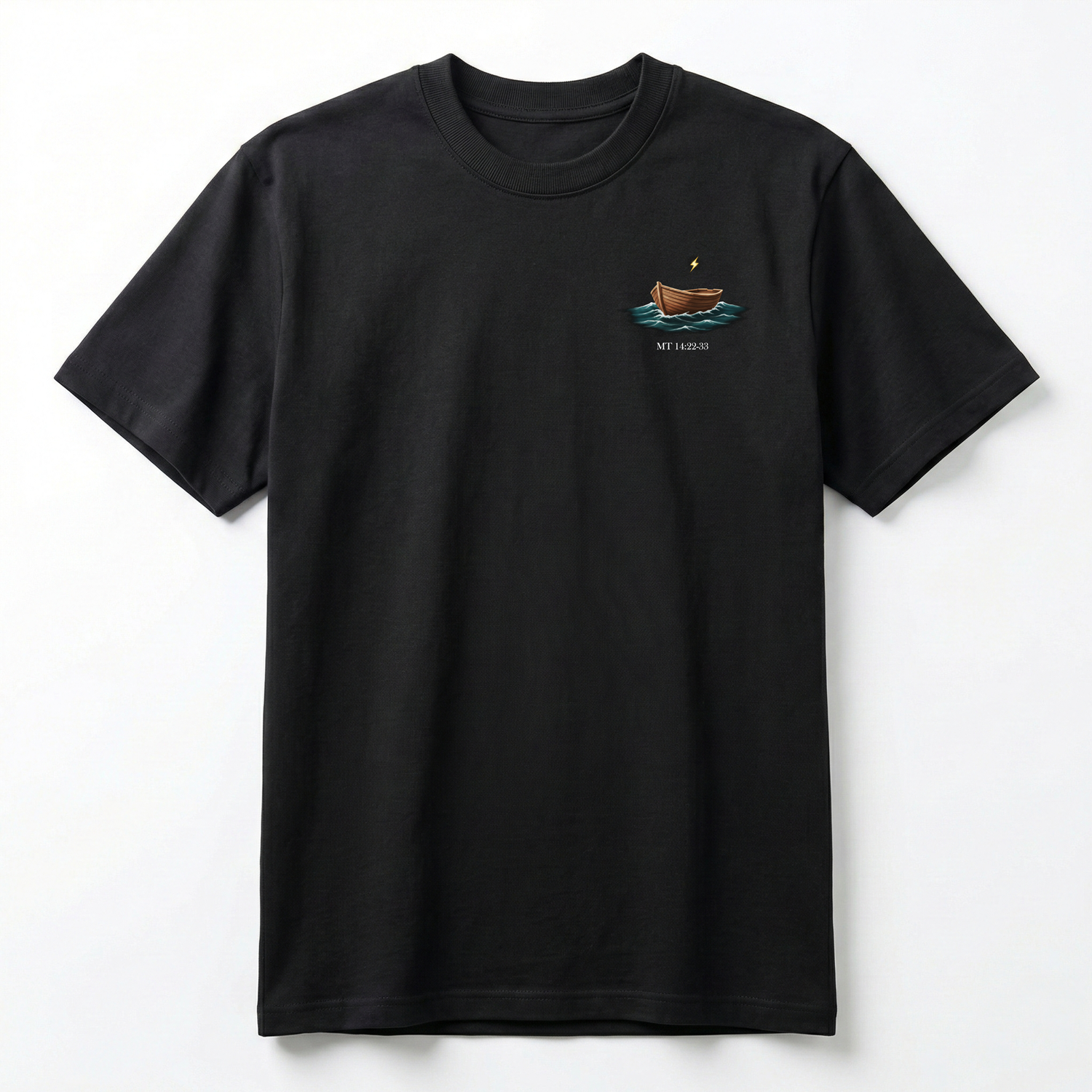 Camiseta Premium Passagens Sob as Águas - Mt 14:22-23