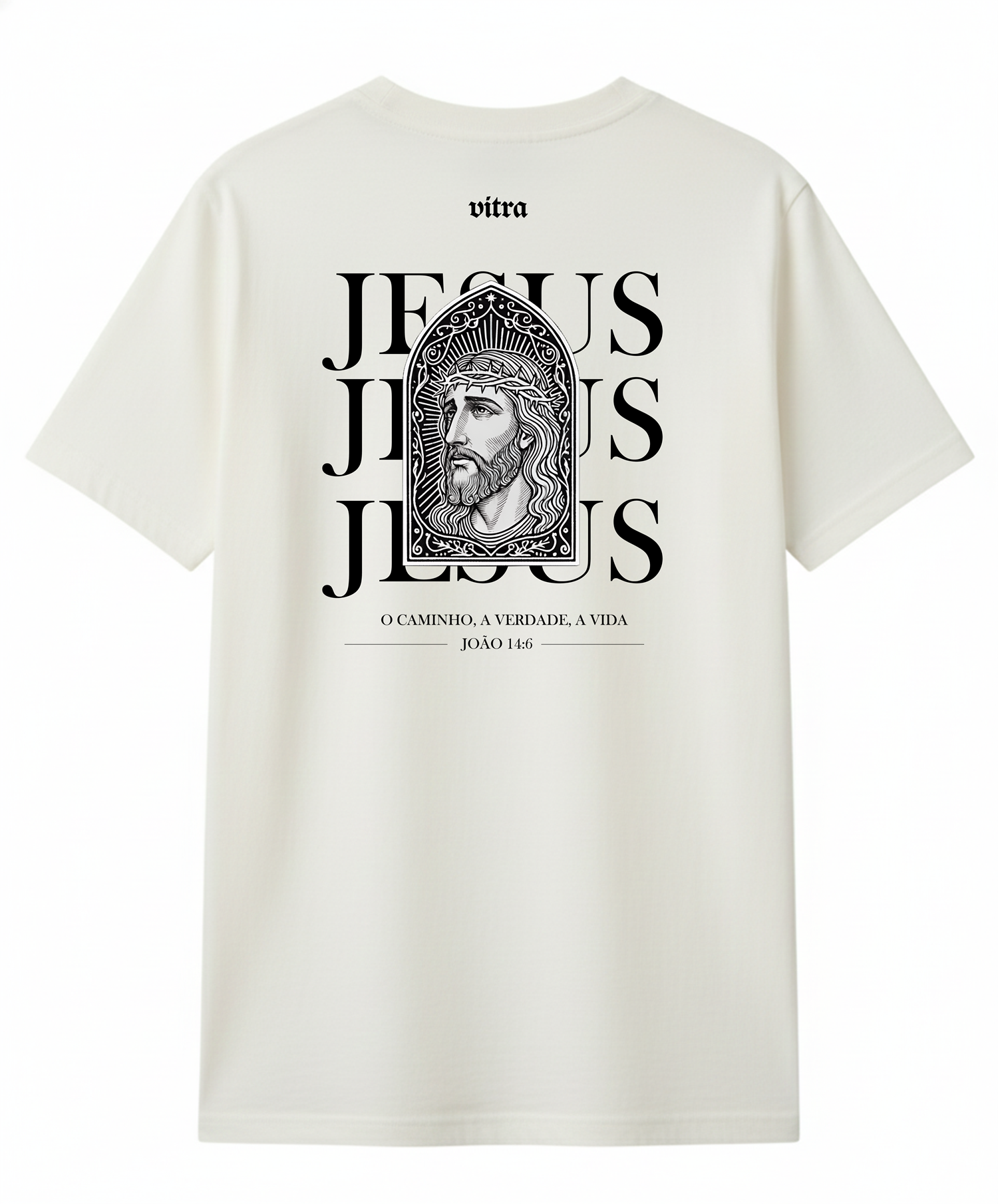 Camiseta Oversized Premium Vitral - Jesus Cristo