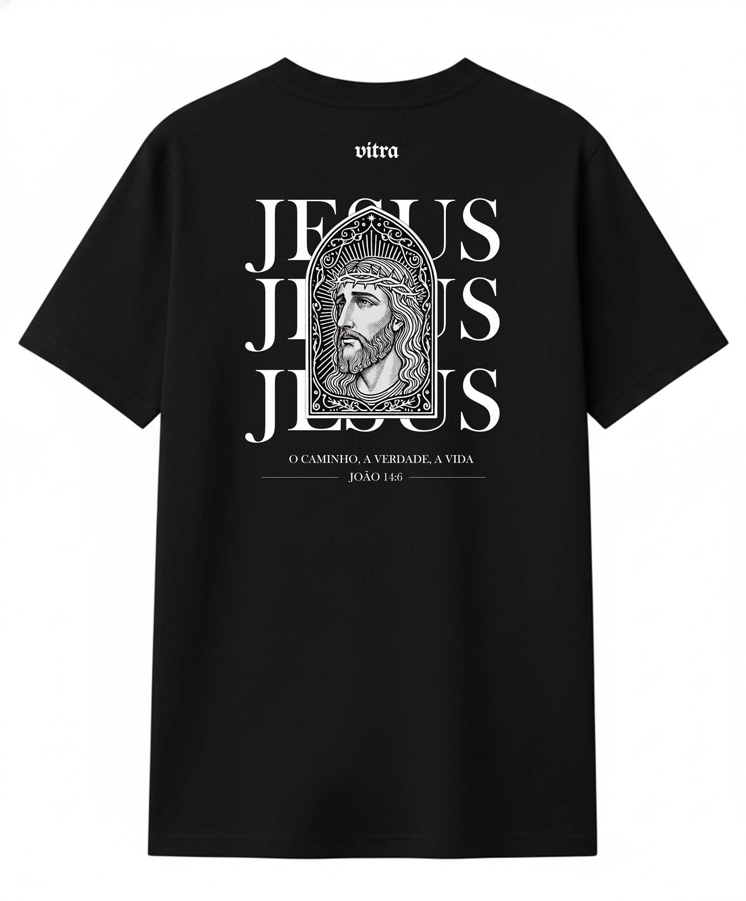 Camiseta Oversized Premium Vitral - Jesus Cristo
