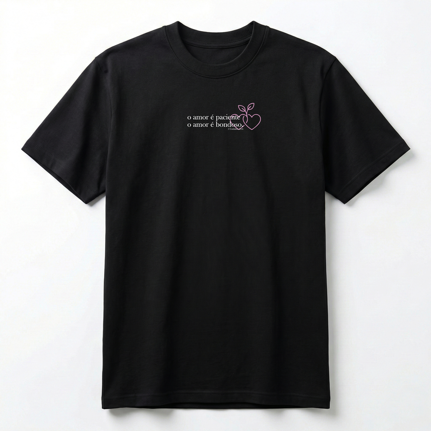 Camiseta Premium O Amor é Paciente O Amor é Bondoso - 1 Coríntios 13:4