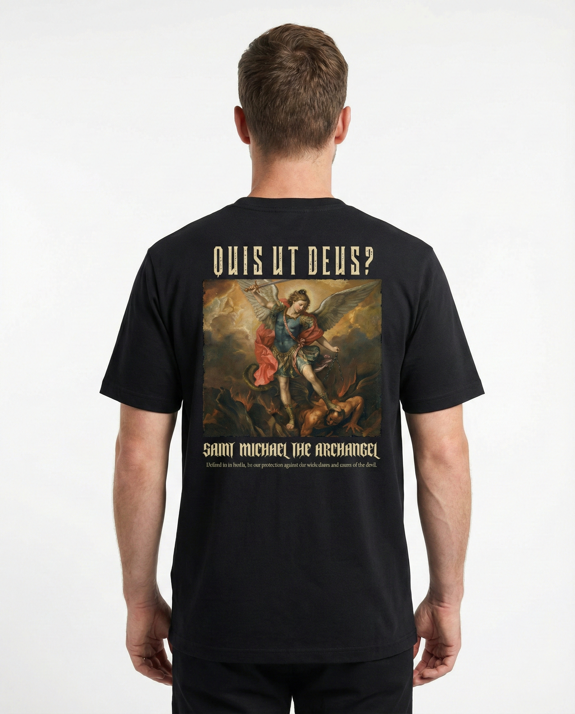 Camiseta Premium São Miguel de Arcanjo - Quis Ut Deus?