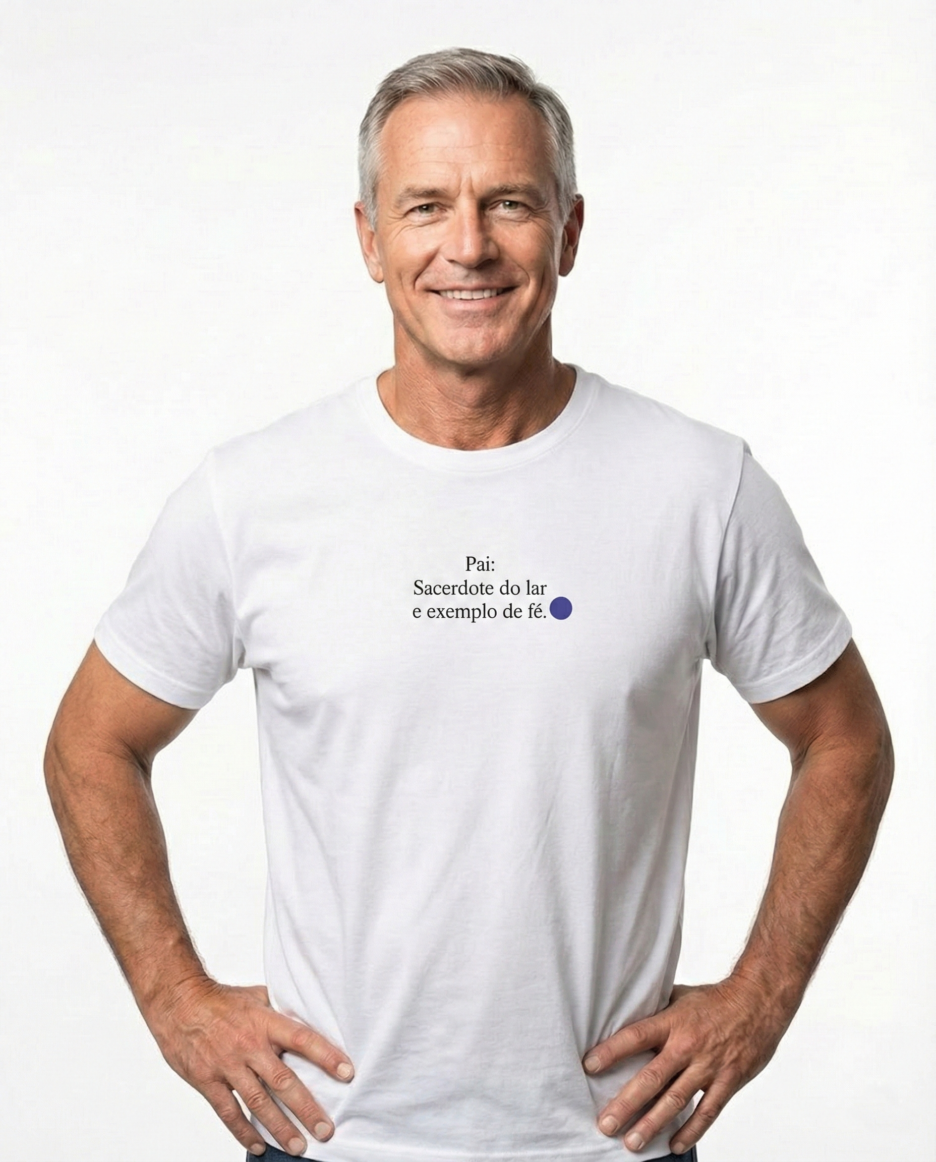 Camiseta Premium Pai - Sacerdote do Lar e Exemplo de Fé