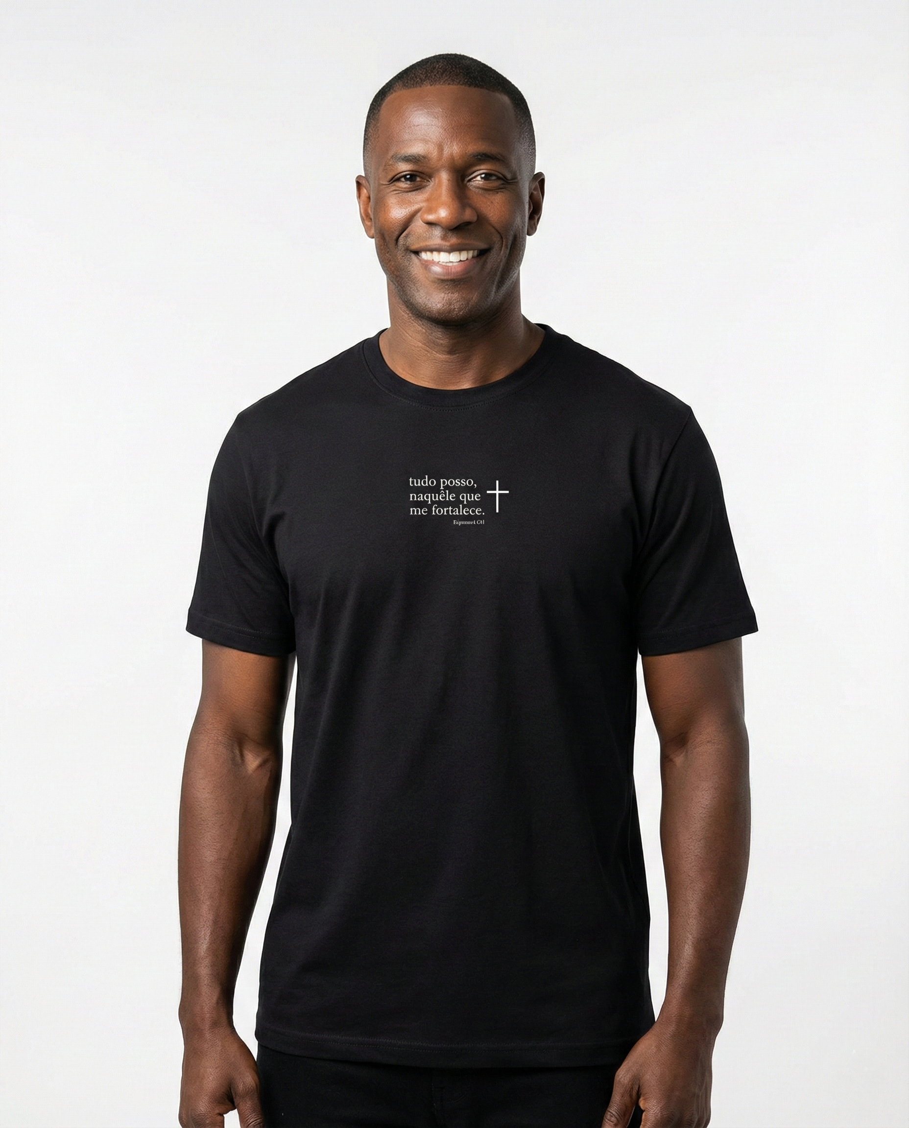 Camiseta Premium Tudo Posso Naquele Que Me Fortalece - Filipenses 4:13