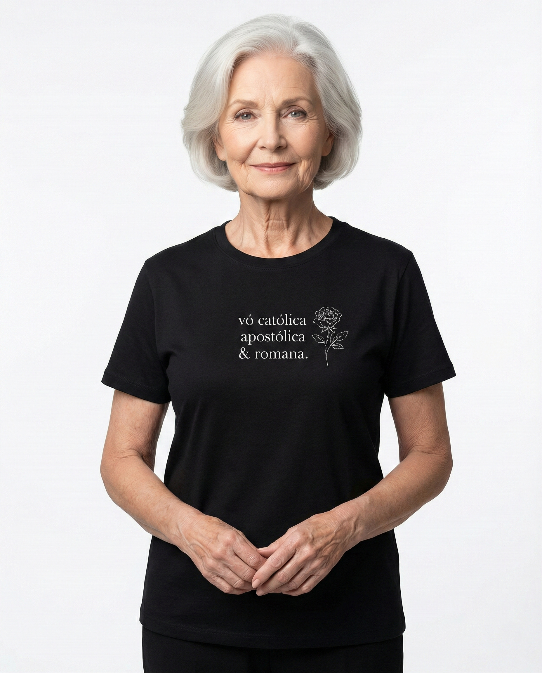 Camiseta Premium - Vó Católica, Apostólica e Romana.